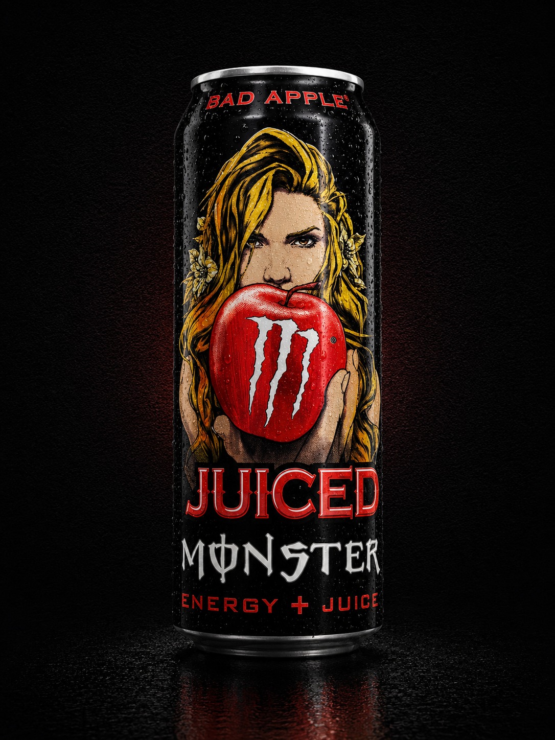 Monster Energy Bad Apple Juice Energy Drink Can