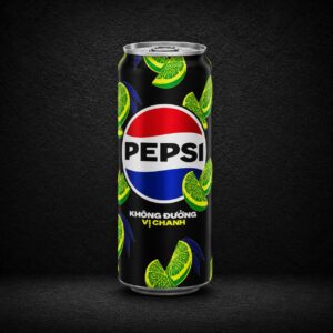 Pepsi Lemon Carbonated Cola Soft Drink Can