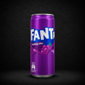 Fanta Grape Flavoured Carbonated Soft Drink Can