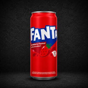 Fanta Strawberry Flavoured Carbonated Soft Drink Can
