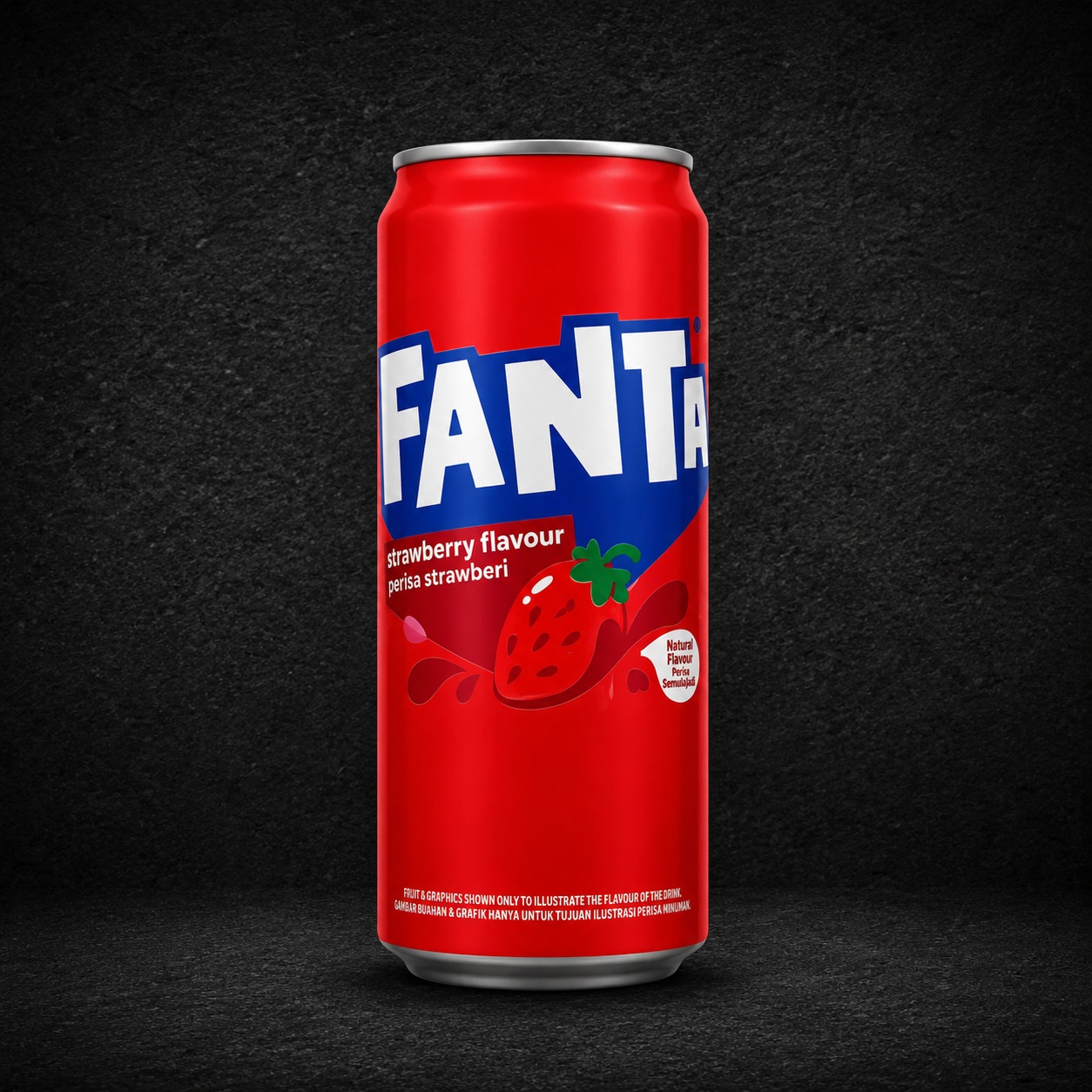 Fanta Strawberry Flavoured Carbonated Soft Drink Can