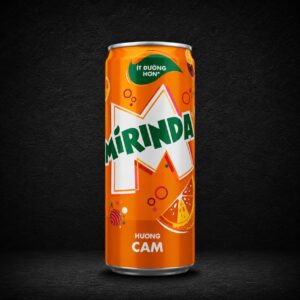 Mirinda Classic Orange Flavoured Carbonated Soft Drink Can